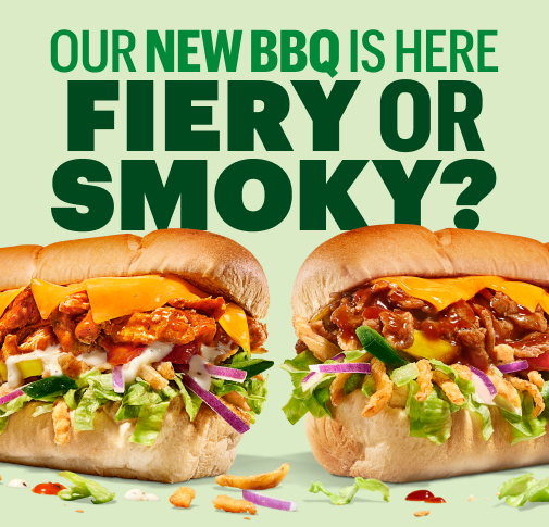 BBQ season is here! Try our NEW subs.
