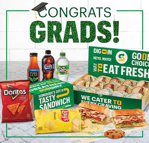 B.M.T. lunch box with Lay’s Classic chips and a Pepsi bottle. Congrats, grads!