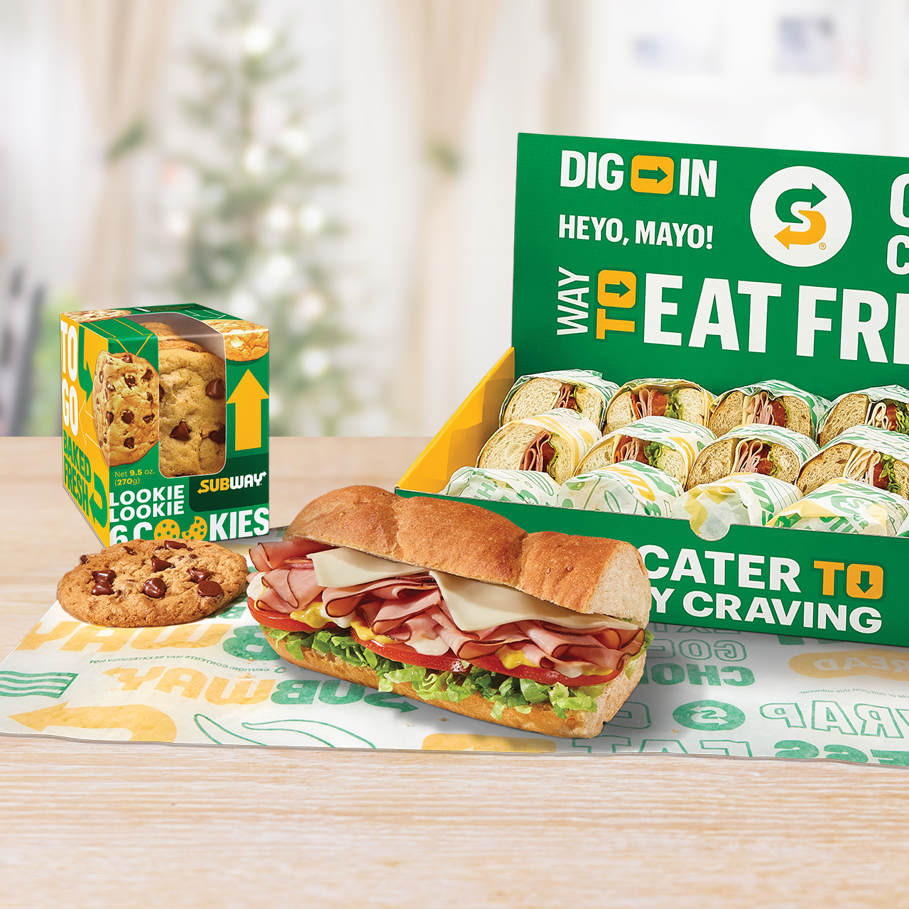 Sandwich Platter, Subway Club, Cookie Box