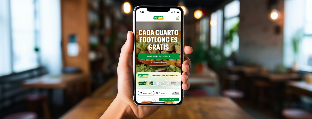 Obtenga una recompensa cuando realice su orden en la aplicación