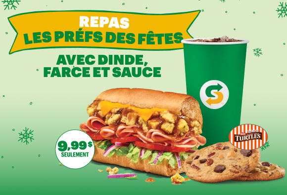 Sandwich festif + 2 biscuits + boisson