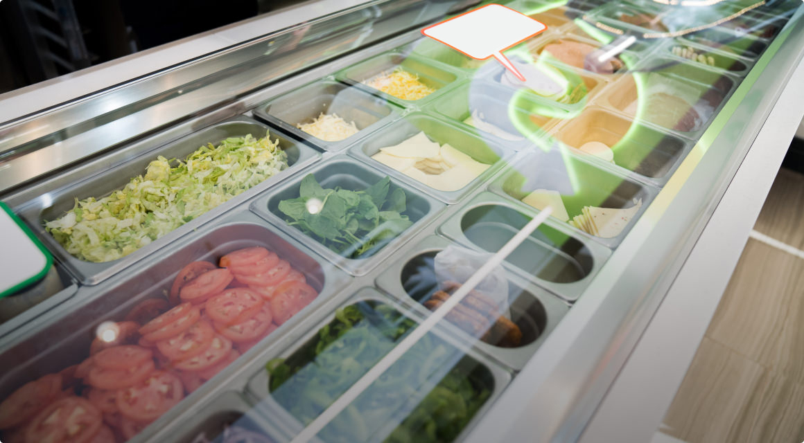 Présentation des ingrédients utilisés dans les sandwichs